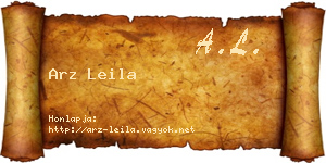 Arz Leila névjegykártya